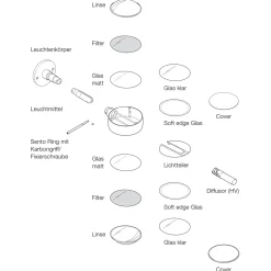 Occhio Sento insert Glas matt