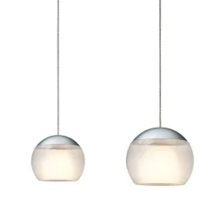 Oligo Balino LED Pendelleuchte, 2-flg., unsichtbare Höhenverstellung, Baldachin: weiß matt