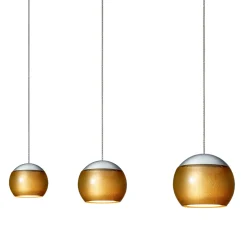 Oligo Balino LED Pendelleuchte, 3-flg., unsichtbare Höhenverstellung, Baldachin: weiß matt