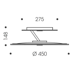 Oligo Beamy Up LED Deckenleuchte, Tunable White