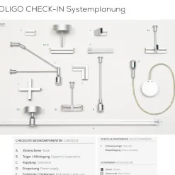 Oligo CHECK-IN System Schiene gebogen