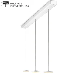 Oligo Decent LED Pendelleuchte, 3-flg., TW, unsichtbare Höhenverstellung, Baldachin: weiß matt
