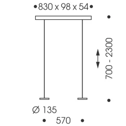 Oligo Decent LED Pendelleuchte, 2-flg., TW, unsichtbare Höhenverstellung, Baldachin: Alu gebürstet