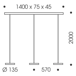Oligo Decent LED Pendelleuchte, 3-flg., Tunable White
