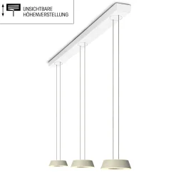 Oligo Glance LED Pendelleuchte, 3-flg., unsichtbare Höhenverstellung