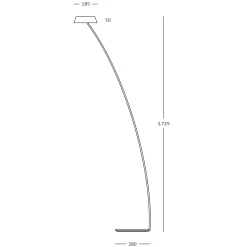 Oligo Glance LED Stehleuchte, gebogen