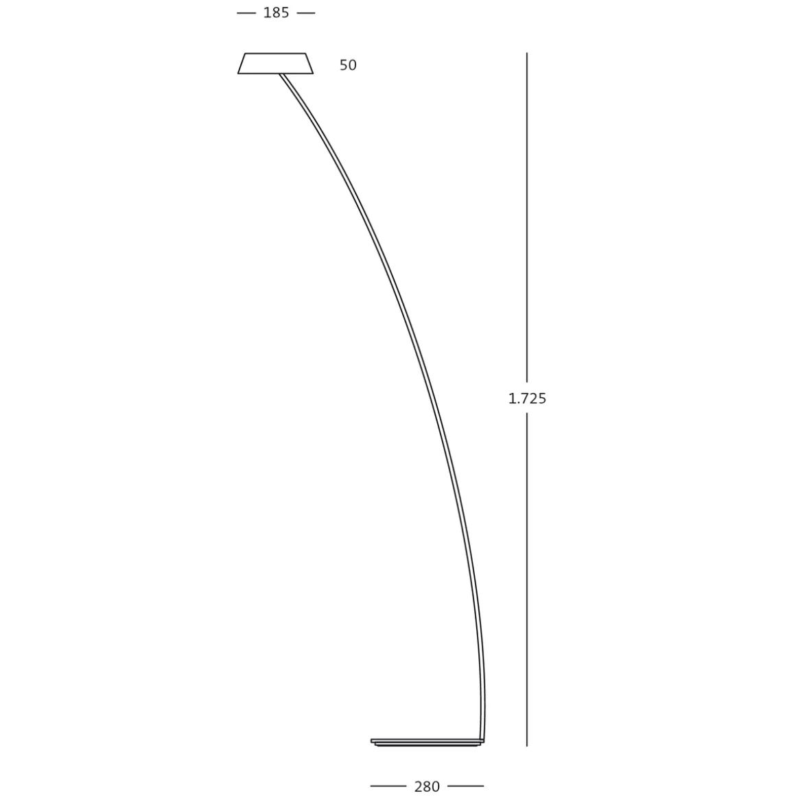 Oligo Glance LED Stehleuchte, gebogen