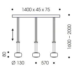 Oligo Grace LED Pendelleuchte, 3-flg., Tunable White