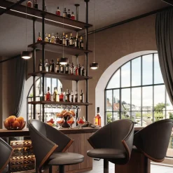 Oligo Grace LED Pendelleuchte, 3-flg., TW, unsichtbare Höhenverstellung, Baldachin: Chrom