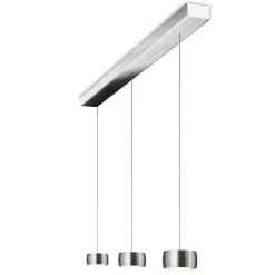 Oligo Grace LED Pendelleuchte, 3-flg., TW, unsichtbare Höhenverstellung, Baldachin: Chrom