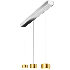 Oligo Grace LED Pendelleuchte, 3-flg., TW, unsichtbare Höhenverstellung, Baldachin: Chrom