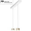Oligo Grace LED Pendelleuchte, 2-flg., TW, unsichtbare Höhenverstellung, Baldachin: weiß matt