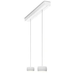 Oligo Grace LED Pendelleuchte, 2-flg., TW, unsichtbare Höhenverstellung, Baldachin: weiß matt
