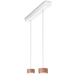 Oligo Grace LED Pendelleuchte, 2-flg., TW, unsichtbare Höhenverstellung, Baldachin: weiß matt