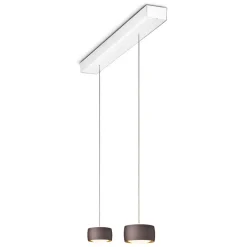 Oligo Grace LED Pendelleuchte, 2-flg., TW, unsichtbare Höhenverstellung, Baldachin: weiß matt