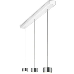 Oligo Grace LED Pendelleuchte, 3-flg., TW, unsichtbare Höhenverstellung, Baldachin: weiß