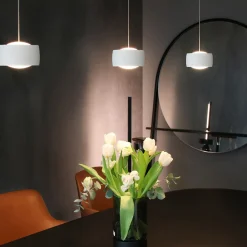 Oligo Grace LED Pendelleuchte, 3-flg., TW, unsichtbare Höhenverstellung, Baldachin: weiß