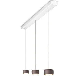 Oligo Grace LED Pendelleuchte, 3-flg., TW, unsichtbare Höhenverstellung, Baldachin: weiß