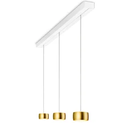 Oligo Grace LED Pendelleuchte, 3-flg., TW, unsichtbare Höhenverstellung, Baldachin: weiß