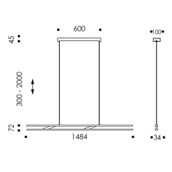 Oligo Linto LED Pendelleuchte, unsichtbare Höhenverstellung