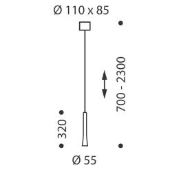 Oligo Rio LED Pendelleuchte, unsichtbare Höhenverstellung