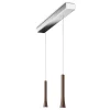 Oligo Rio LED Pendelleuchte, 2-flg., unsichtbare Höhenverstellung, Baldachin: Chrom
