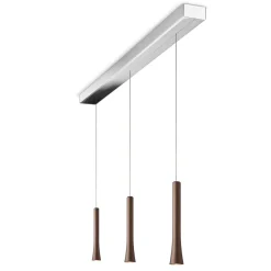 Oligo Rio LED Pendelleuchte, 3-flg., unsichtbare Höhenverstellung, Baldachin: Chrom