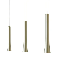 Oligo Rio LED Pendelleuchte, 3-flg., unsichtbare Höhenverstellung, Baldachin: Chrom