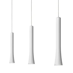 Oligo Rio LED Pendelleuchte, 3-flg., unsichtbare Höhenverstellung, Baldachin: Chrom