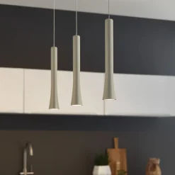 Oligo Rio LED Pendelleuchte, 3-flg., unsichtbare Höhenverstellung, Baldachin: Chrom