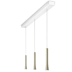 Oligo Rio LED Pendelleuchte, 3-flg., unsichtbare Höhenverstellung, Baldachin: weiß matt