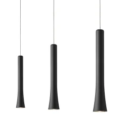 Oligo Rio LED Pendelleuchte, 3-flg., unsichtbare Höhenverstellung, Baldachin: weiß matt