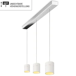 Oligo Tudor M LED Pendelleuchte, 3-flg., TW, unsichtbare Höhenverstellung, Baldachin: Chrom