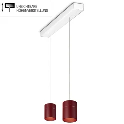 Oligo Tudor M LED Pendelleuchte, 2-flg., TW, unsichtbare Höhenverstellung, Baldachin: weiß matt