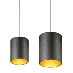 Oligo Tudor M LED Pendelleuchte, 2-flg., TW, unsichtbare Höhenverstellung, Baldachin: Alu gebürstet