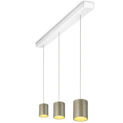 Oligo Tudor M LED Pendelleuchte, 3-flg., TW, unsichtbare Höhenverstellung, Baldachin: weiß matt