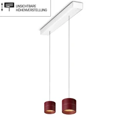 Oligo Tudor S LED Pendelleuchte, 2-flg., TW, unsichtbare Höhenverstellung, Baldachin: weiß matt
