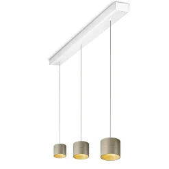 Oligo Tudor S LED Pendelleuchte, 3-flg., TW, unsichtbare Höhenverstellung, Baldachin: weiß matt