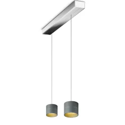 Oligo Tudor S LED Pendelleuchte, 2-flg., TW, unsichtbare Höhenverstellung, Baldachin: Chrom