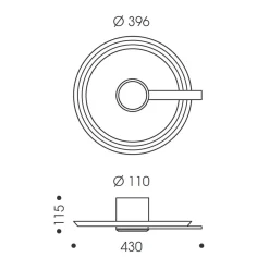 Oligo Yano 400 LED Wand- / Deckenleuchte, indirekt