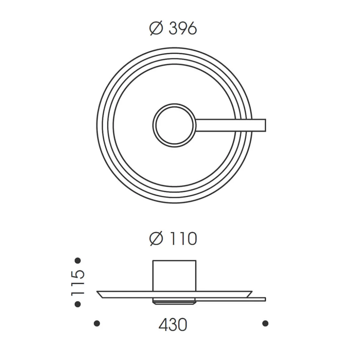 Oligo Yano 400 LED Wand- / Deckenleuchte, indirekt