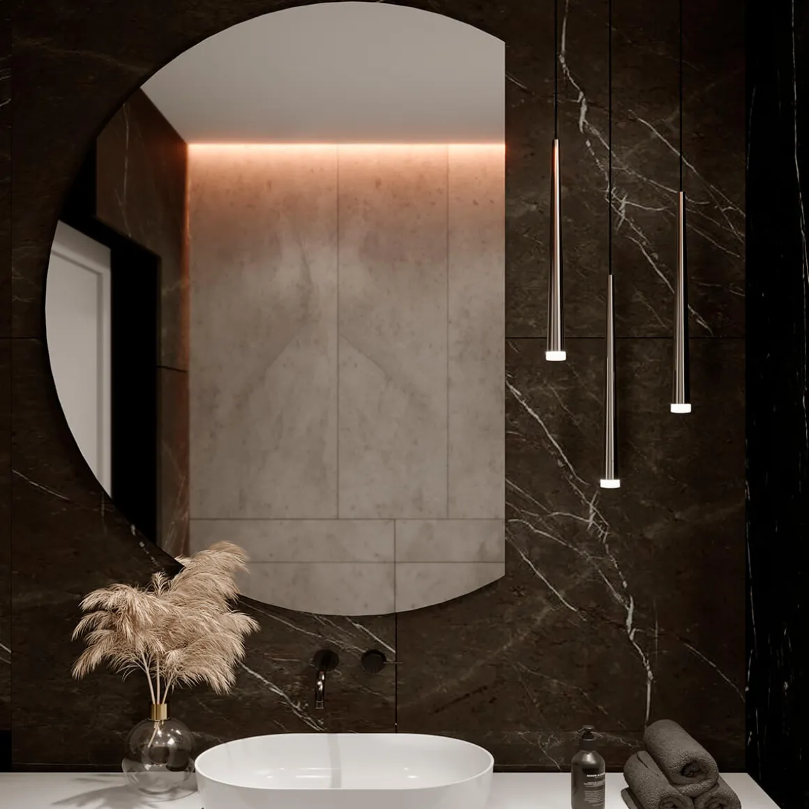 Orange One Crema Single LED Pendelleuchte