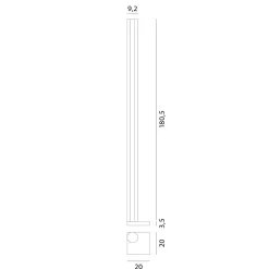 Rotaliana Ciminiere D'italia F2 LED Stehleuchte
