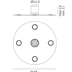 Rotaliana Collide H4 / H5 LED Wand- / Deckenleuchte