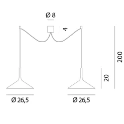Rotaliana Dry H4 LED Pendelleuchte