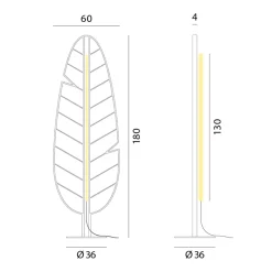 Rotaliana Eden F1 Banane LED Akustik- / Stehleuchte
