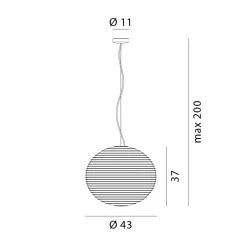 Rotaliana Flow Glass Pendelleuchte