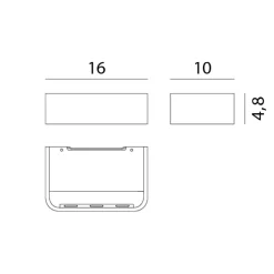 Rotaliana Frame W1 LED Wandleuchte, 3000 K
