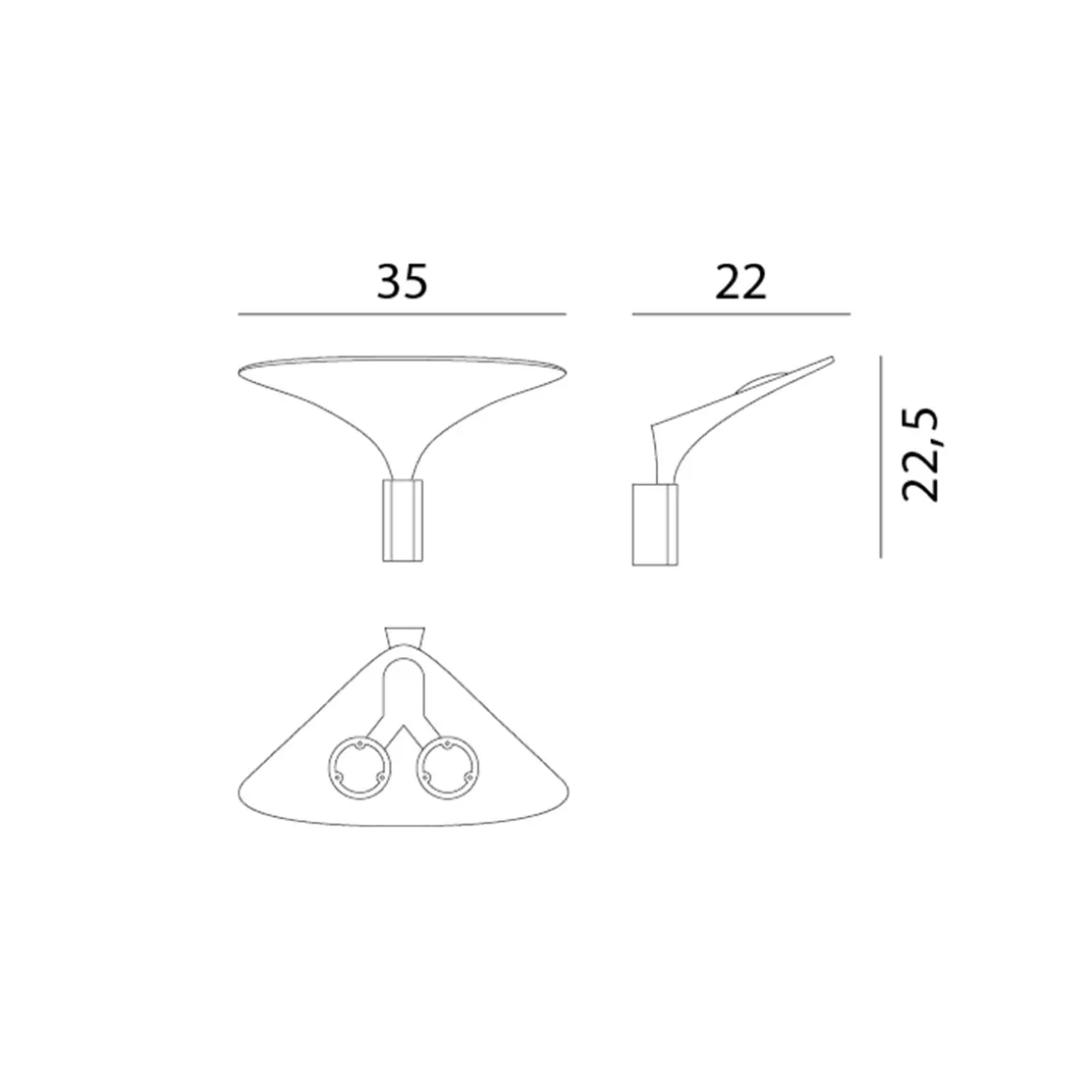 Rotaliana Sunset W0 LED Wandleuchte, 2700 K