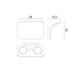 Rotaliana Tide W0 LED Wandleuchte, 3000 K